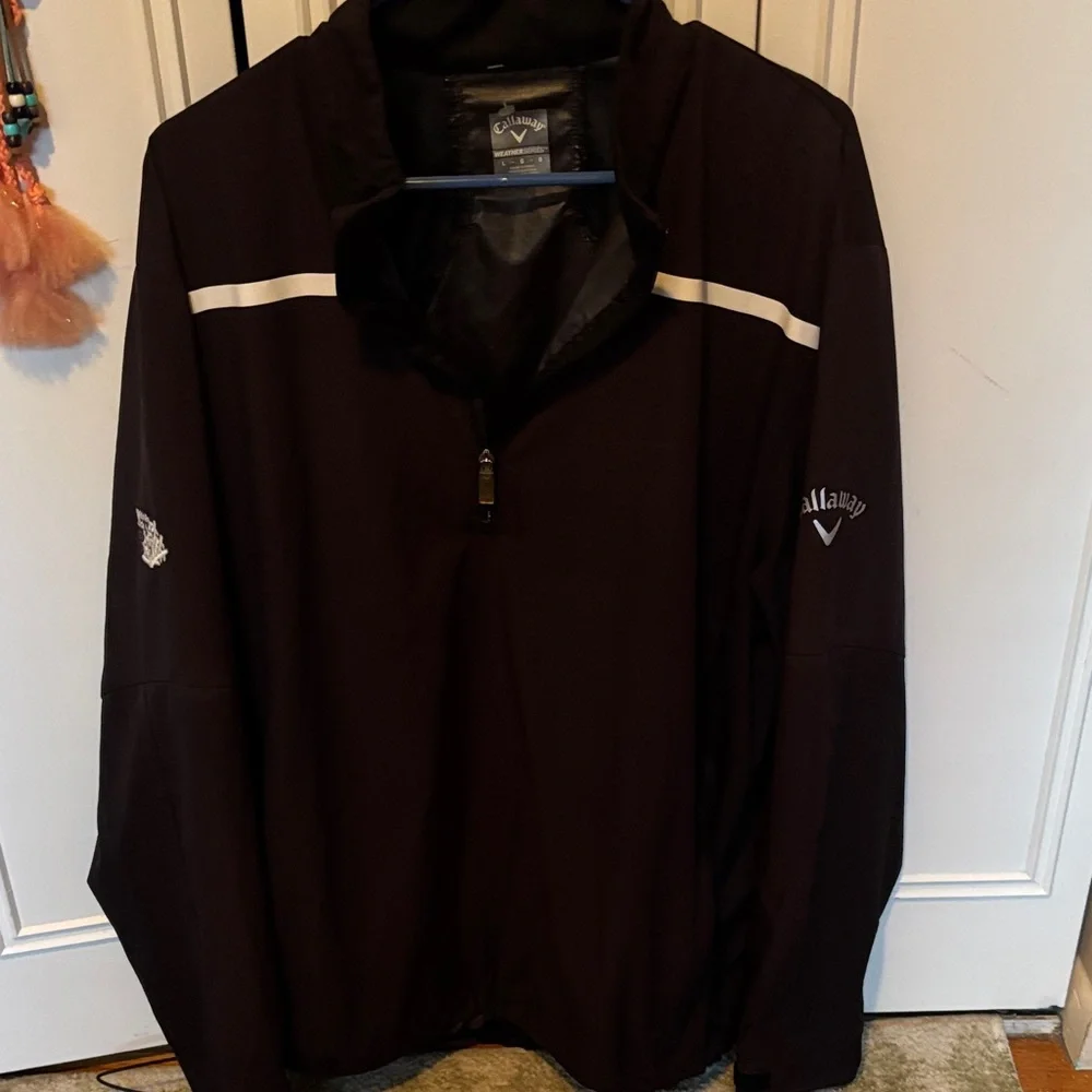 Callaway Black Men's Jacket weather series golf lightweight L half zip coat - Picture 2 of 16